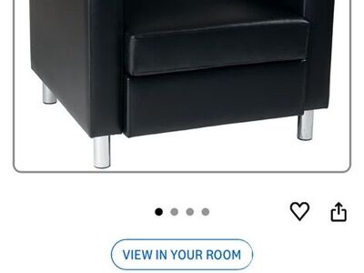 Pacific Armchair black Vinyl, Office Chair, New