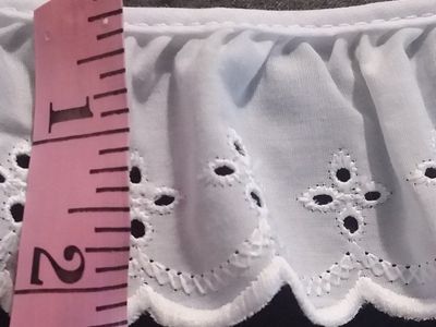 8 YDS WHITE EYELET LACE