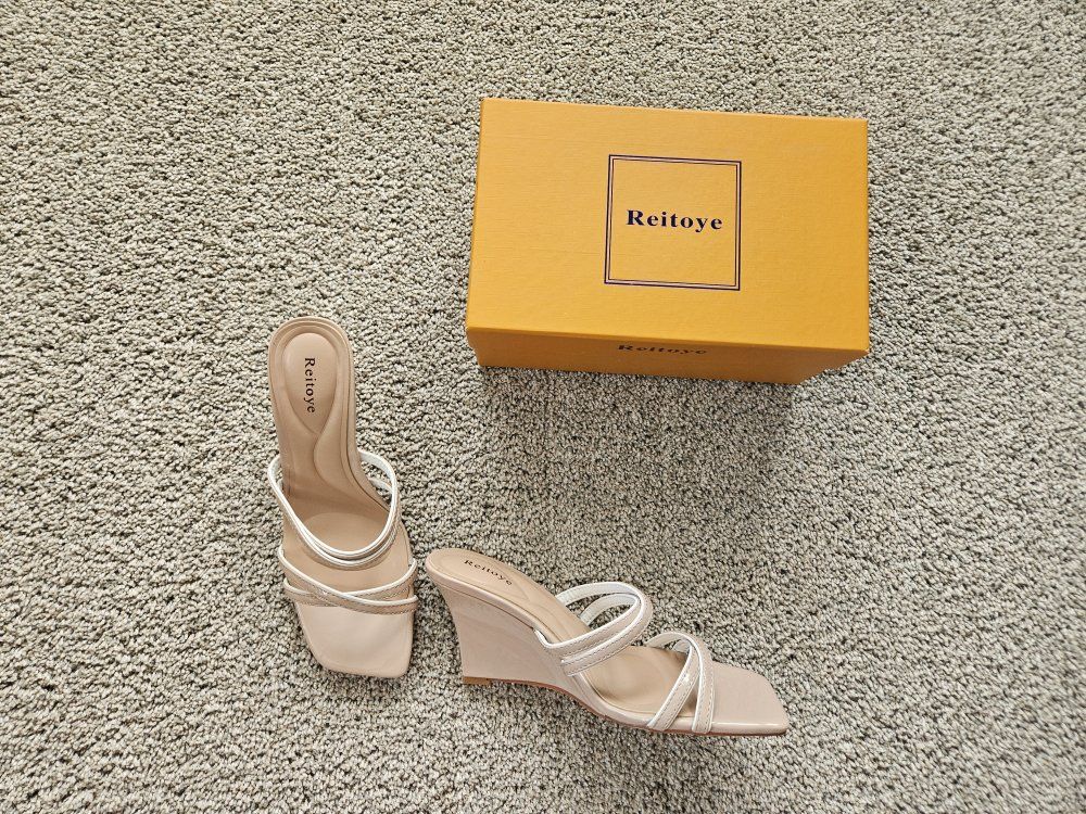 Womens Teen Wedge Heel Sandals 7 New