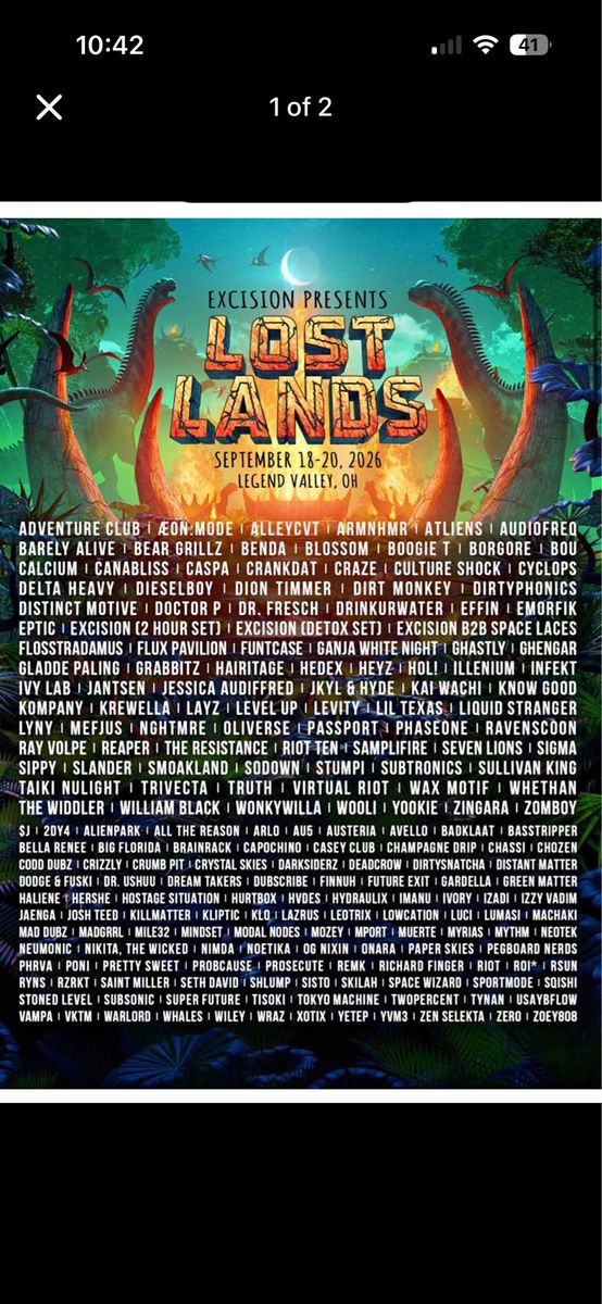 LOST LANDS 2026 GA TICKET
