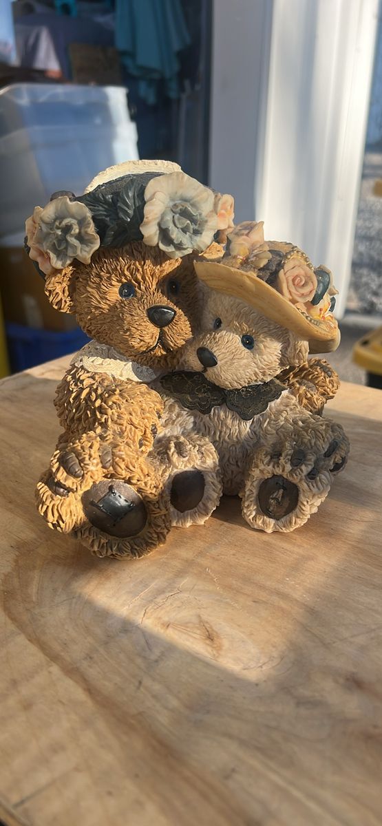 Vintage Victorian Teddy Bear Piggy Bank