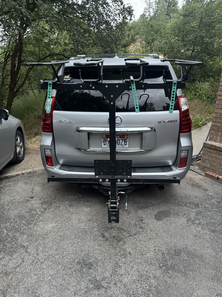 JB Rack 3 Place Hitch Mounted Bike Rack - Black