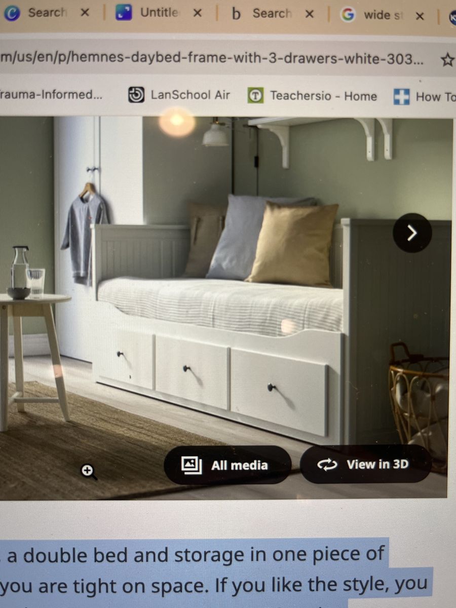 IKEA White Daybed - with pull out.