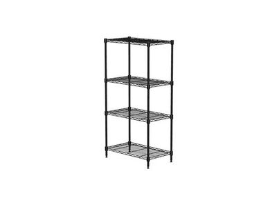 AmazonBasics 4-Shelf Shelving Unit - Black, 27.53 lbs G.W., New in Box
