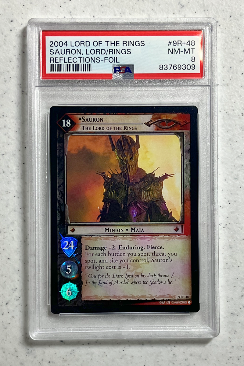 2004 DECIPHER LORD OF THE RINGS REFLECTIONS SAURON, THE LORD OF THE RINGS PSA 8