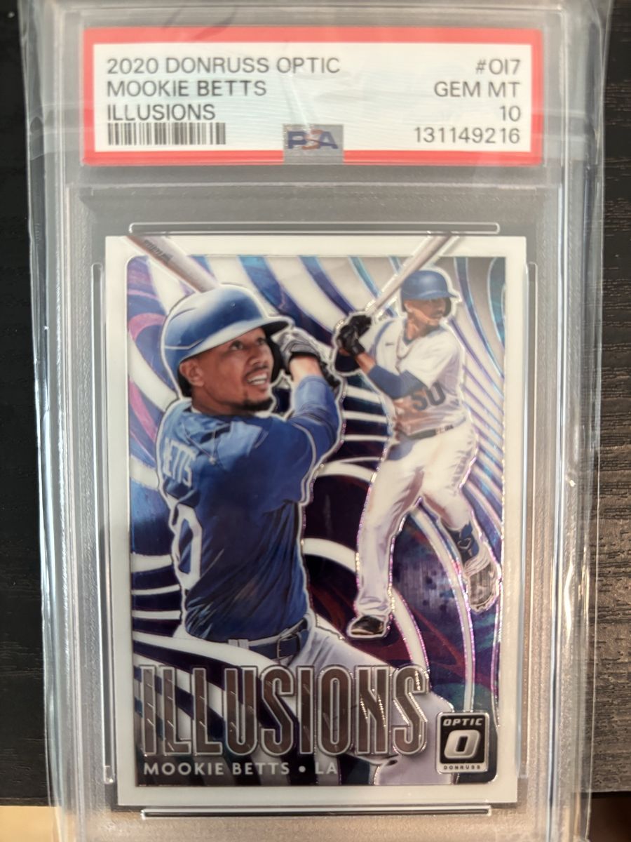 2020 Donruss Optic Mookie Betts Illusions Baseball Card PSA 10 Gem Mint #Q17