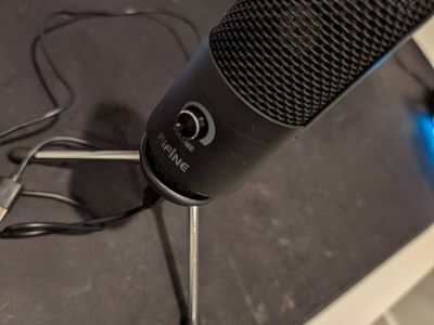 Fifine K699 USB condenser mic microphone with stand and cable