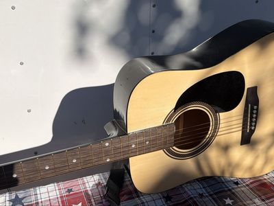 6-String Acoustic Dreadnought Guitar - Natural Finish