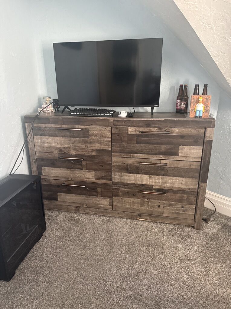 Bead Frame, Headboard, Footboard And Dresser (FULL