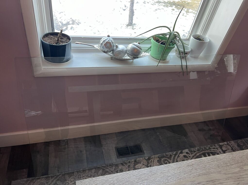 Beveled glass table topper 40x72x1/4 Inches