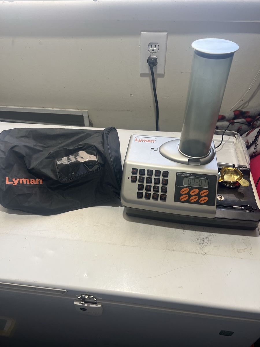 Lyman powder dispenser, and scale