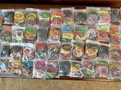 NEW - Set of 5 Organza Colorful Necklaces- Great for Adding A Pendant or Charm - See Pics