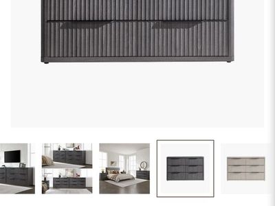 Sicotas Cas 6-Drawer Fluted Dresser - New in Box