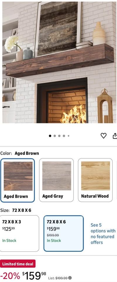 72” wood floating shelf