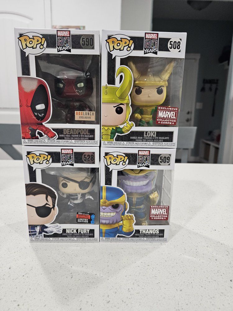 Marvel 80 years funko pops