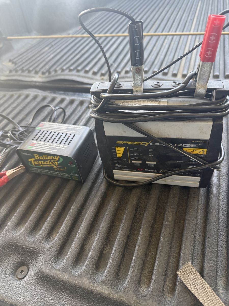 Schumacher Speed Charge & Deltran Battery Tender Plus Chargers. Cash Only. 