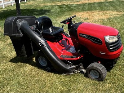 Craftsman YS4500 Red Riding Lawn Mower with Bagger Attachment
