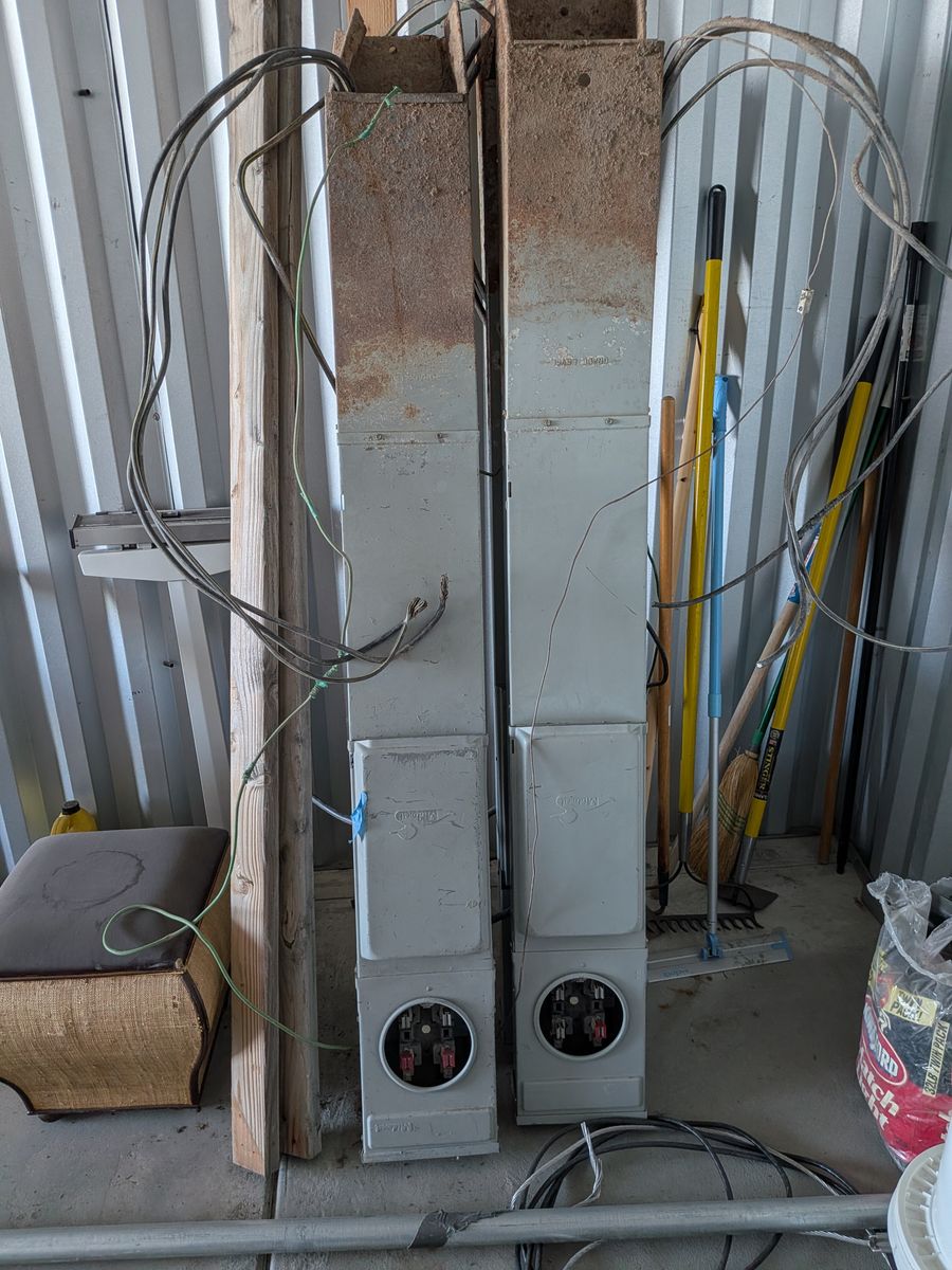 Used Temp Power Electrical Meter Pedestal - Price per each.