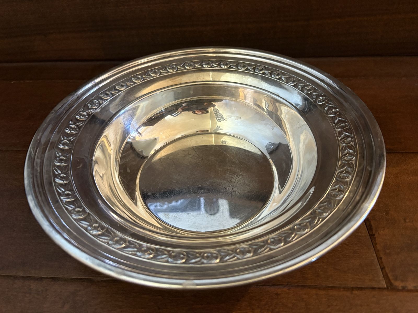 Vintage Reed & Barton Silverplate Bowl w/ Flowers