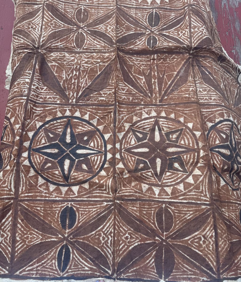 Vintage handmade tapa bark cloth