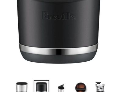 Breville the Knock Box 10 - Coffee Grounds Container, Black/Stainless Steel
