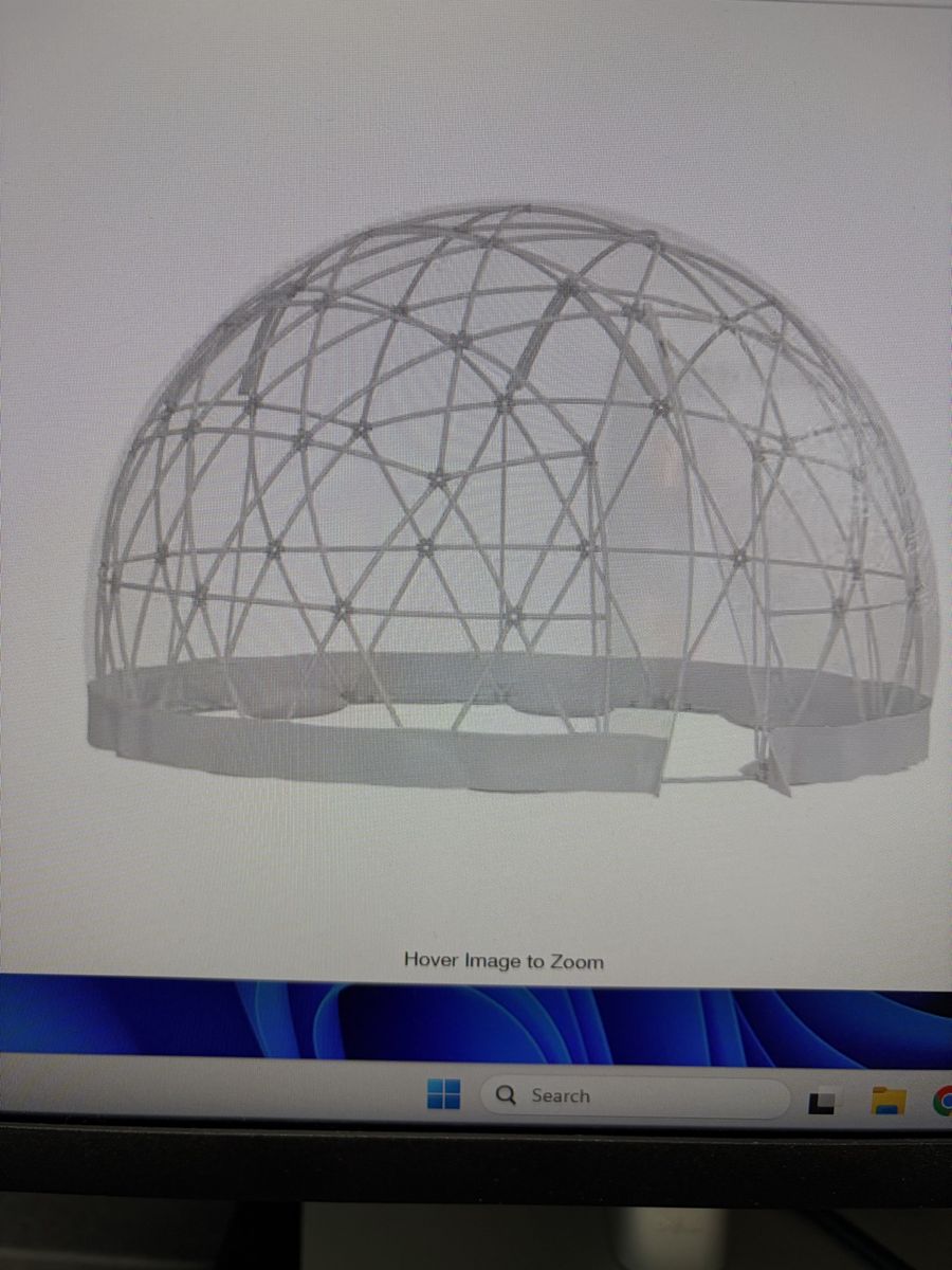 AmeriLife 12ft Clear Garden Igloo Dome Tent Outdoor PVC Geodesic Canopy Greenhouse
