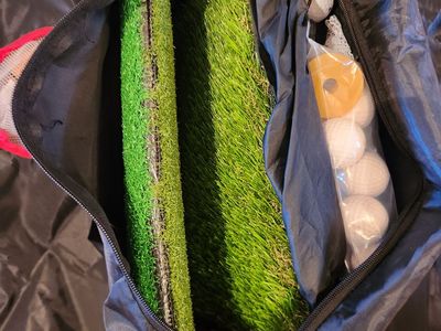 Never Used - Golf Net, 10x7FT with Golf Practice Mat, Hitting Aid Nets