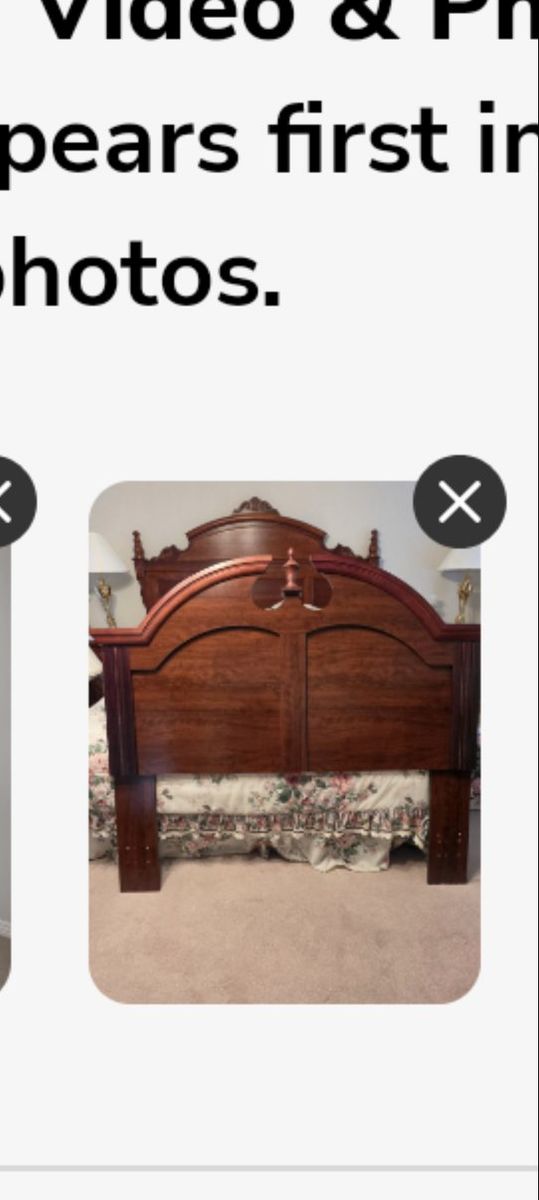 Queen headboard, dresser, nightstand