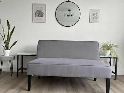 Christopher Knight Modern Fabric Loveseat Gray