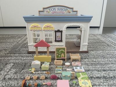 Calico Critters Nursery, Nursery Bus, Toy Shop, and School Bus