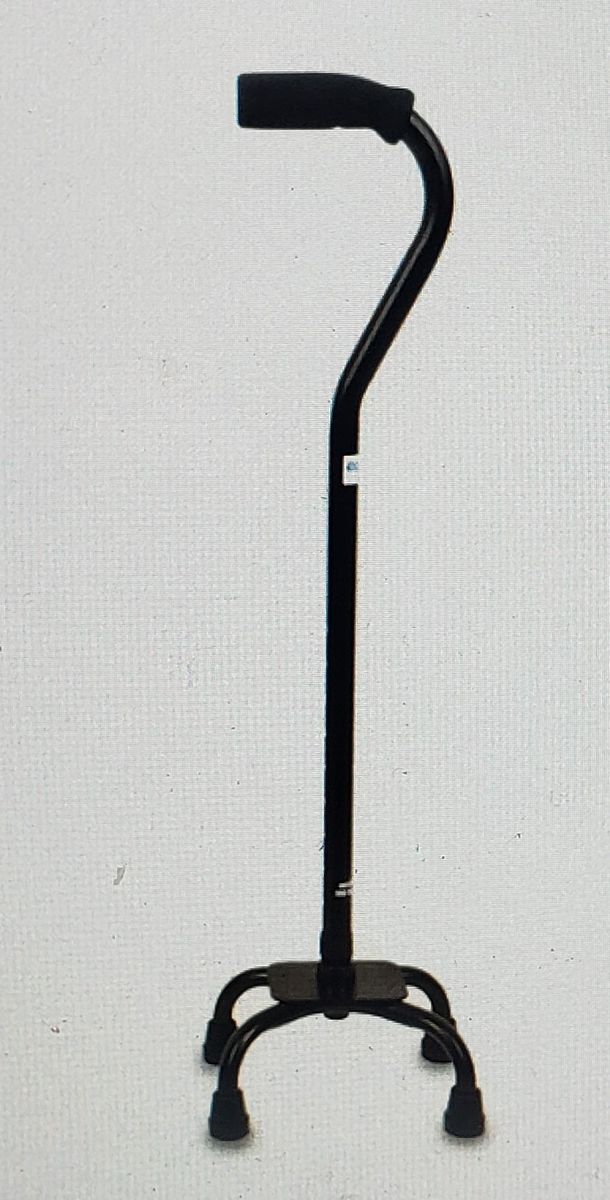 Equate Quad Walking Cane with Small Base and 4-Legs for Stability with Height Adjustable and 300 lb Capacity