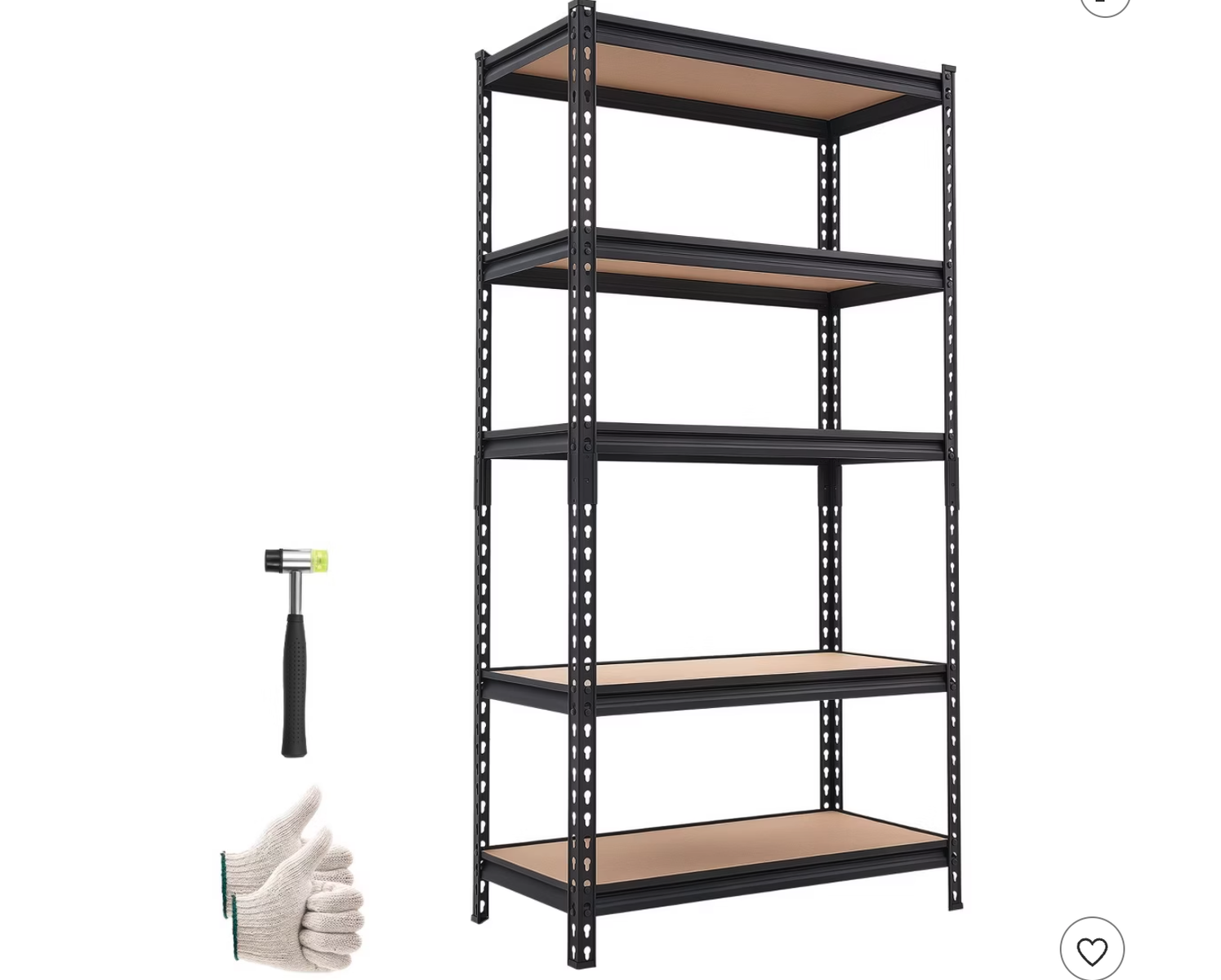 New in Box 5-Tier Heavy Duty Garage Shelving Metal Storage Shelf Unit 2000 lb 32.36" W x 16.34" D x 62.76" H