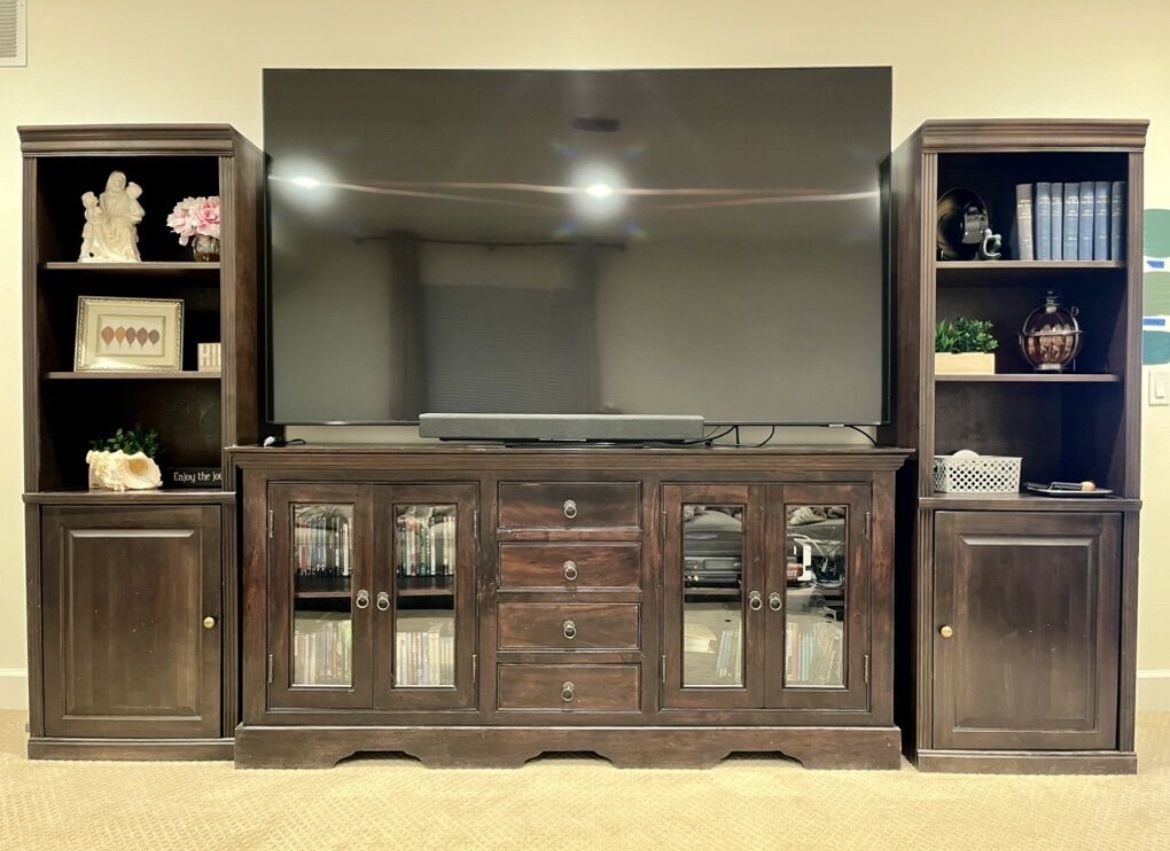 Beautiful Solid Wood Entertainment Center