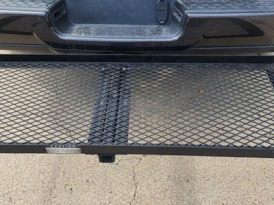 Black Steel Hitch-Mounted Cargo Carrier for Vehicles