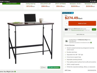 Safco / Mayline Standing Desk (Walnut) – Model 195