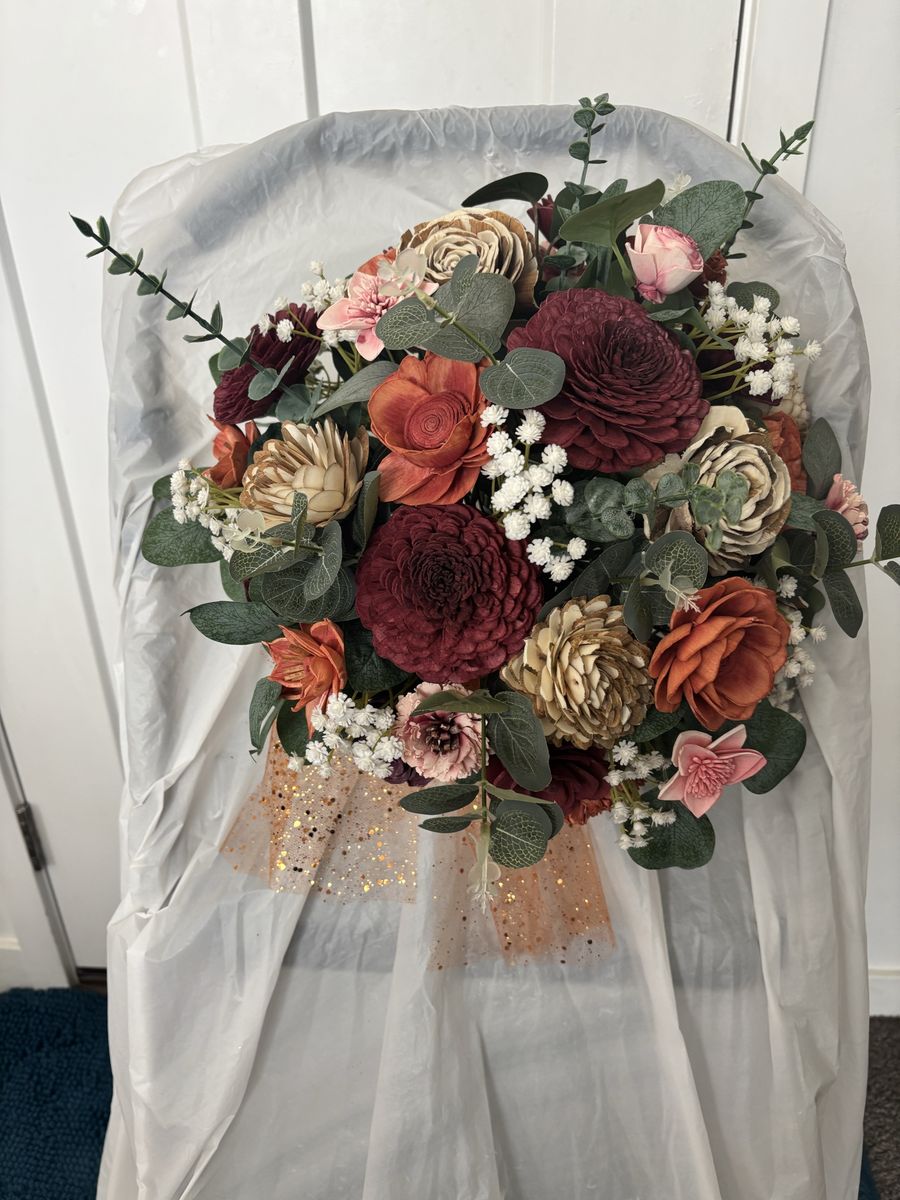 16 Piece wood flower wedding set