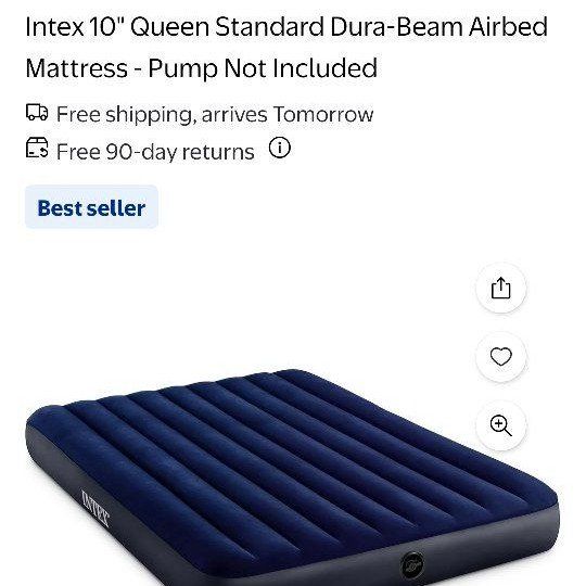 Queen air mattress w/pump