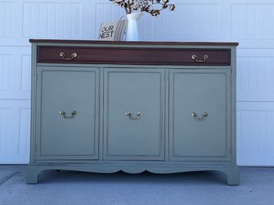 Green vintage buffet