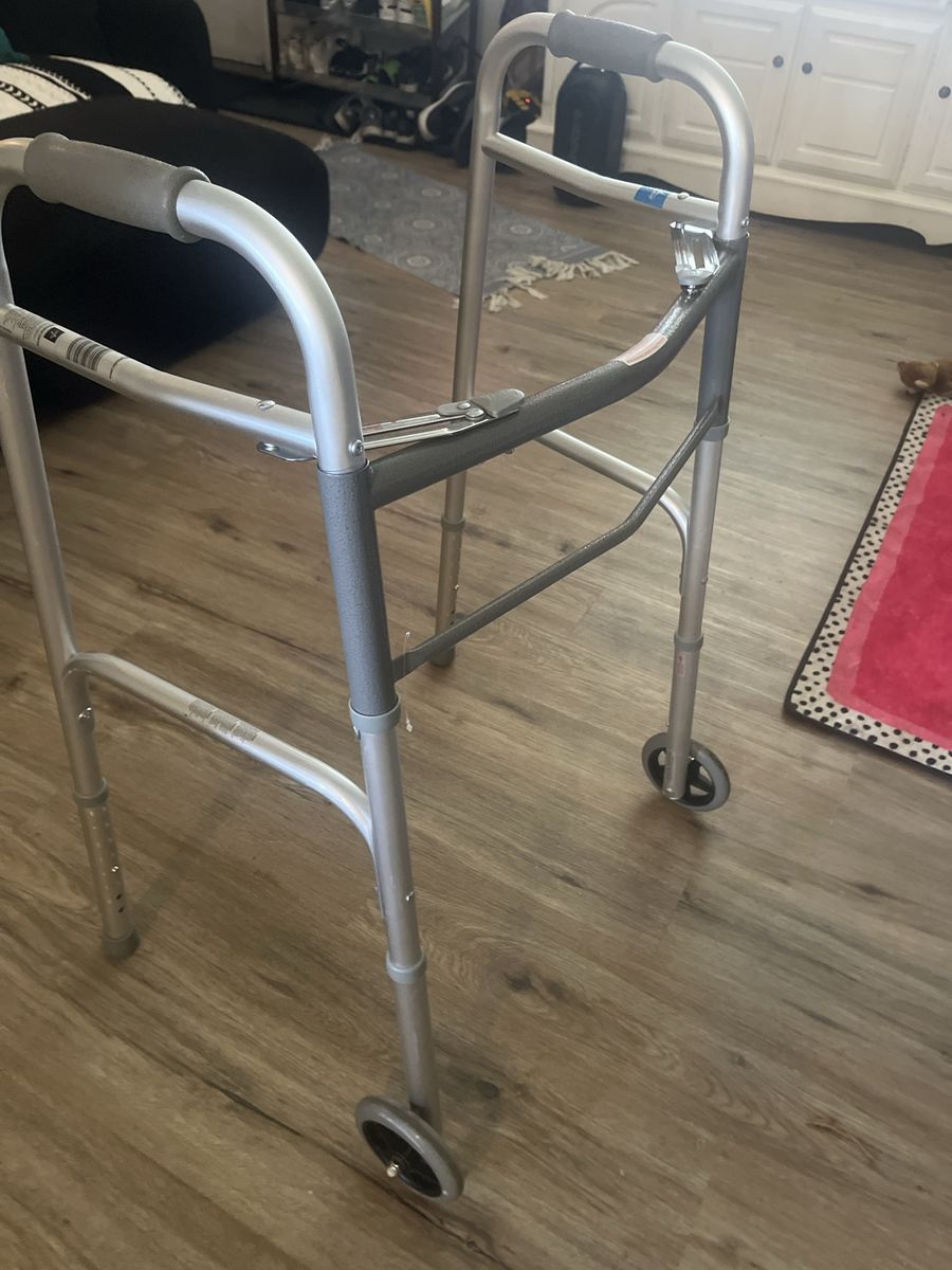 Medical Mobility Walker with Front Wheels and Foldable Design