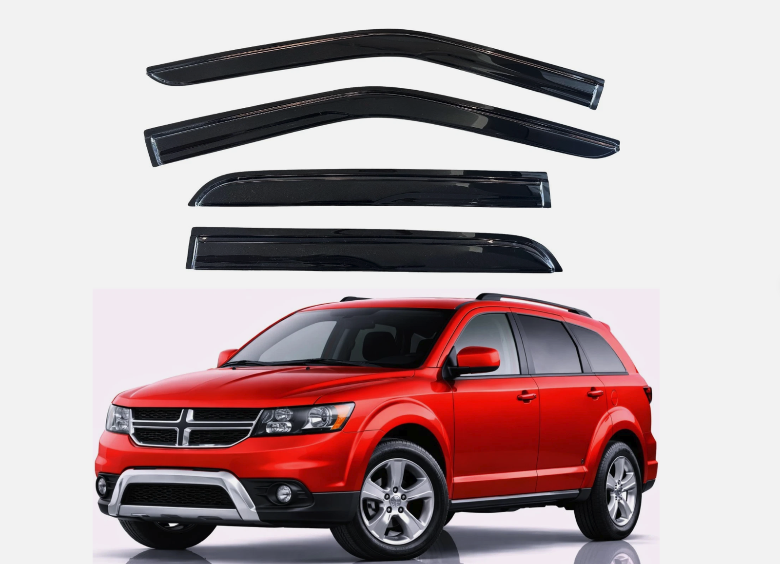 2009-2020 Dodge Journey Window Visors Rain Guards Vent Deflectors 4PC KPY