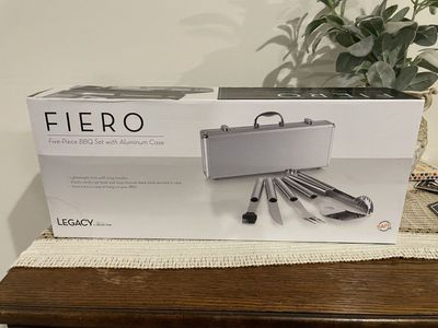 BRAND NEW 5-Piece BBQ Grill Set - Aluminum Case -