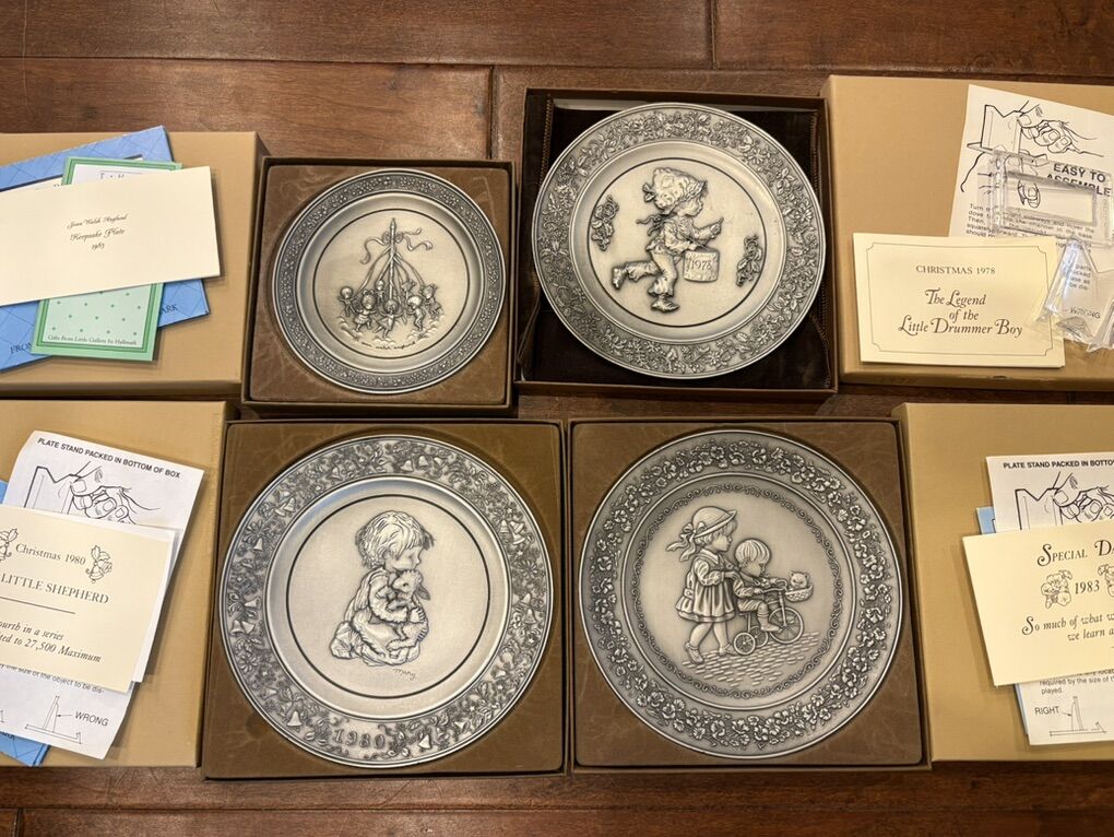 Pewter Plates From Hallmark 1978-1983 Take 1Or All