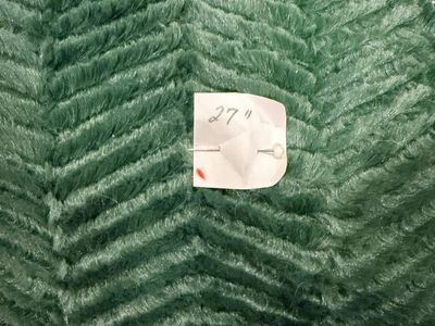 Green Faux Fur Chevron Pattern Fabric 27 Inches WOF