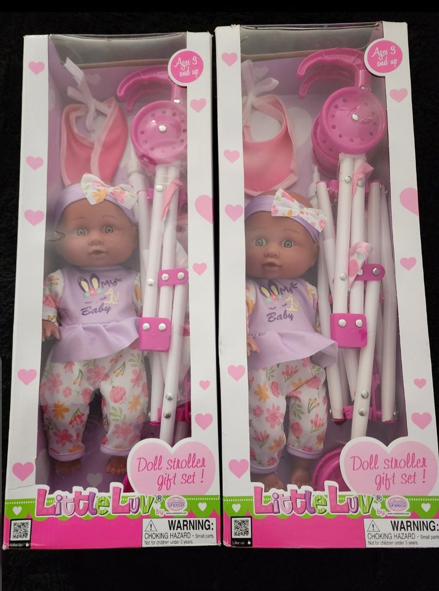 New. 12" baby doll stroller set.