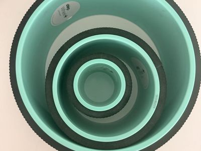 Chirp Yoga Wheel Set - Teal and Black Back Relief Wheels