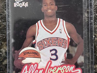 1996-97 Fleer Ultra Rookie Allen Iverson Philadelphia 76ers Basketball Card #82