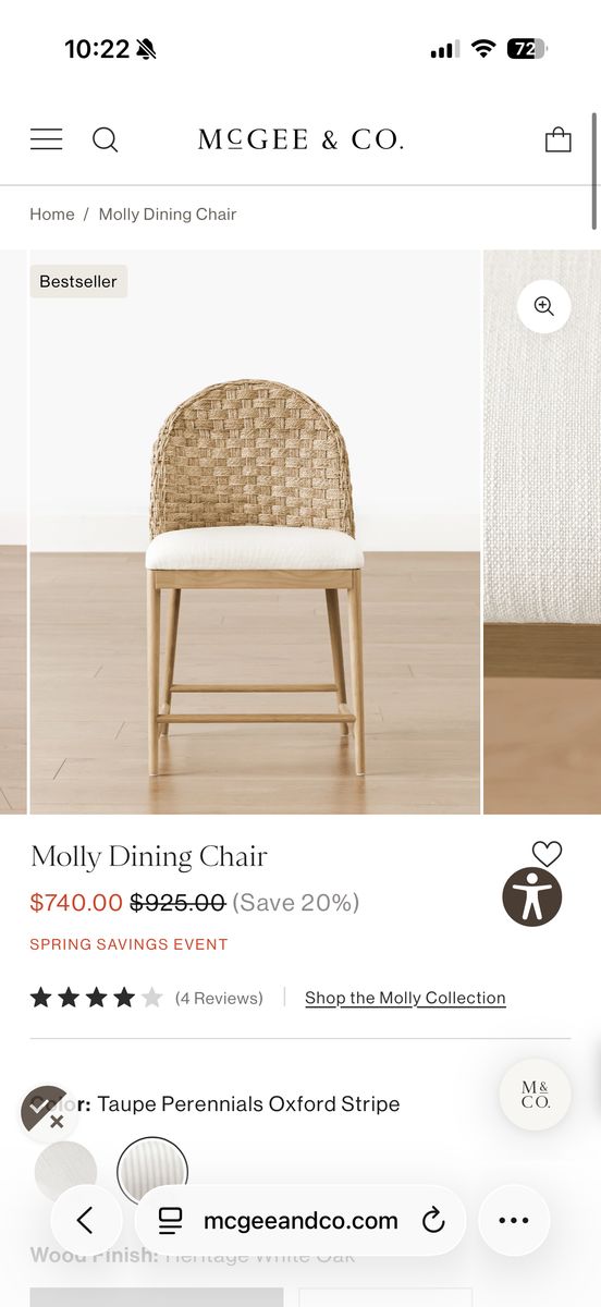 4 Mcgee & Co. Molly Dining Chairs