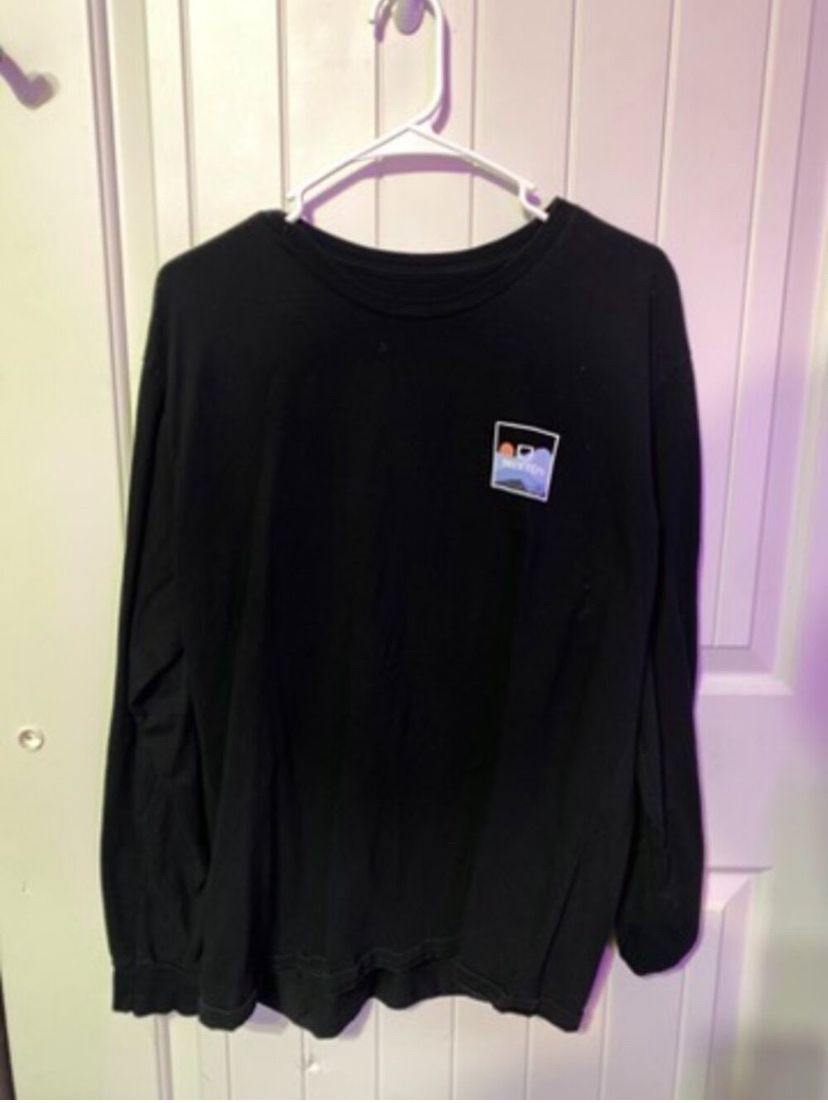 Brixton Black Long Sleeve Graphic T-Shirt XL Mountain Logo