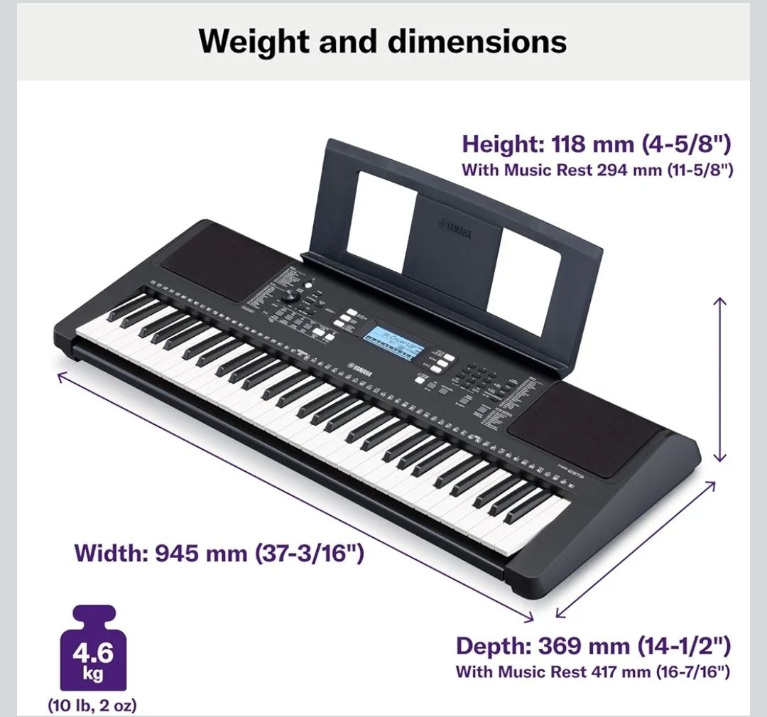 Yamaha PSRE373 61 inch keyboard new in box