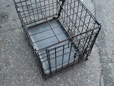 Small dog crate kennel 18” folding wire pet cage